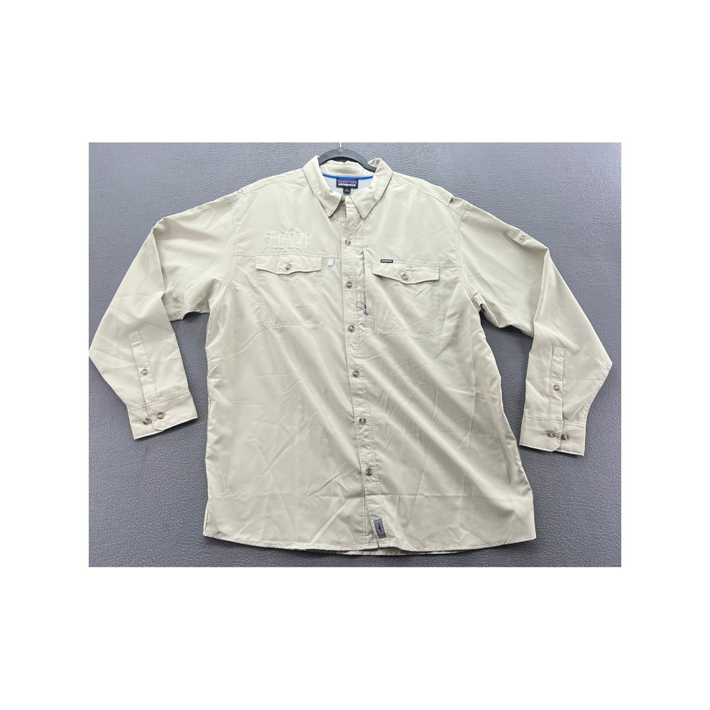 Patagonia Shirt Mens XL Sol Patrol II Long Sleeve Fishing Tan UPF 50+ New 54259